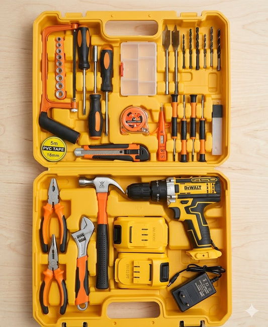 Kit de Taladro Recargable y Herramientas 35 Piezas