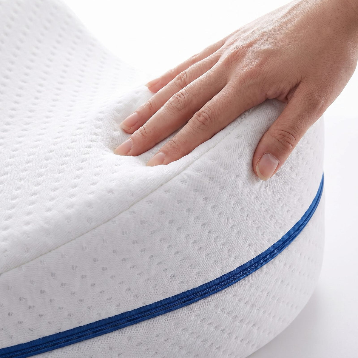 Detalle de la espuma viscoelástica de la almohada