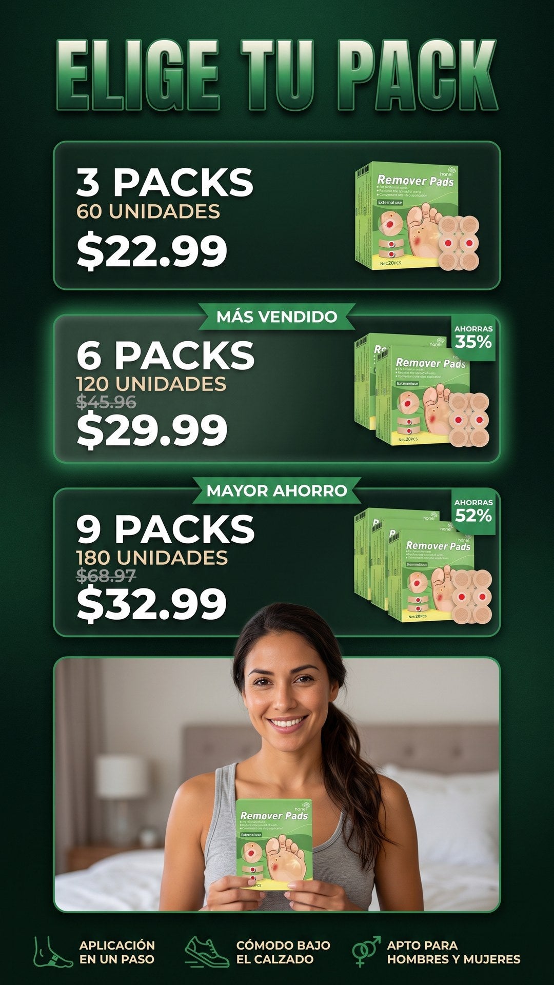 Packs de 3, 6 y 9 cajas de Parches Removedores Hanel con precios de oferta y ahorro