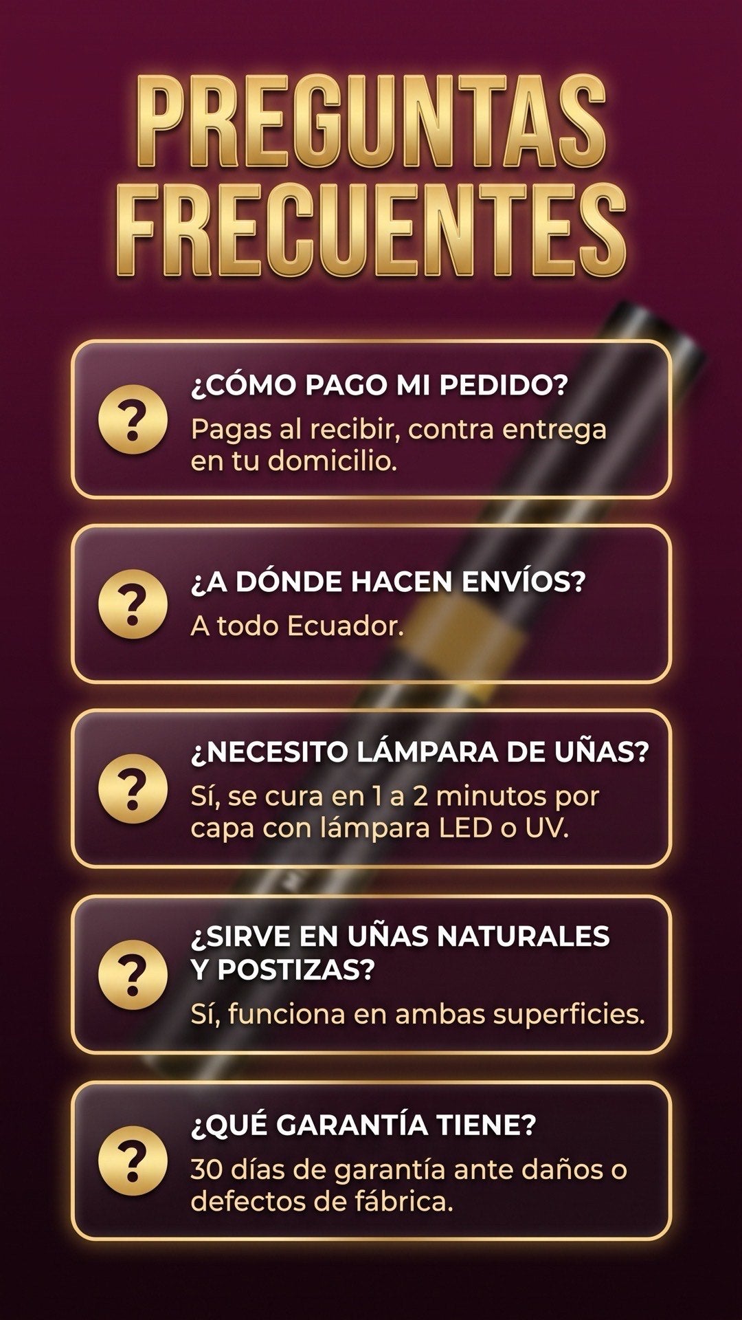 Preguntas frecuentes sobre el lápiz de esmalte gel NAILGLOW