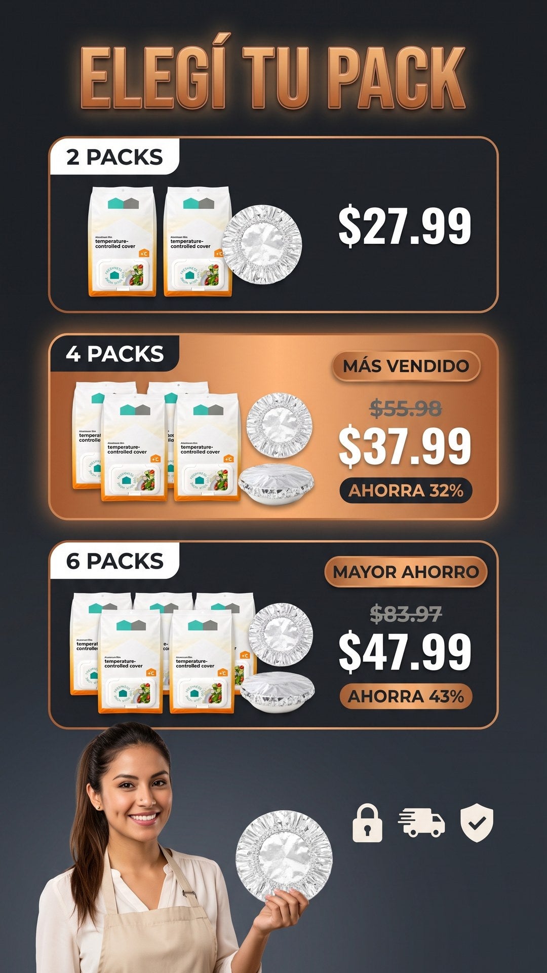 Packs de 2, 4 y 6 tapas de aluminio reutilizables AluTap con precios de oferta y ahorro